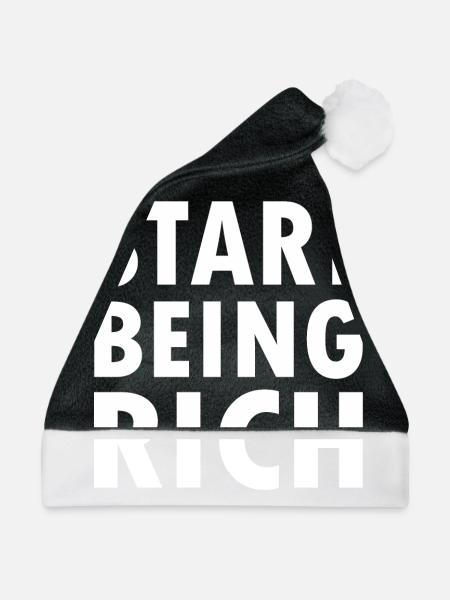 Start being rich - Weihnachtsmütze - Schwarz/Weiß