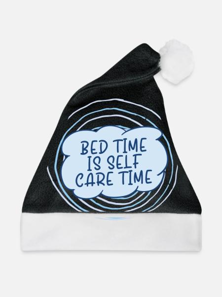 Bed Time Napetizer Selbstpflege Schlafsofa - Weihnachtsmütze - Schwarz/Weiß - Vorne