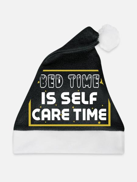 Bed Time Napetizer Selbstpflege Schlafsofa - Weihnachtsmütze - Schwarz/Weiß - Vorne