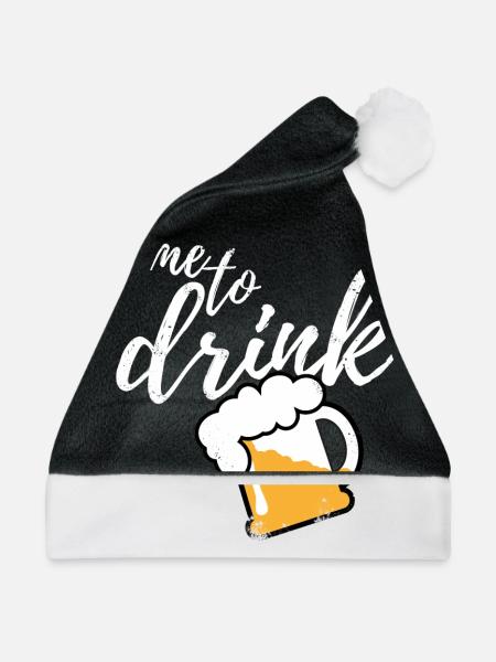 Time to drink Beer - Weihnachtsmütze - Schwarz/Weiß