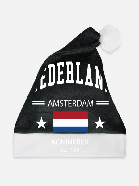 Niederlande - Weihnachtsmütze - Schwarz/Weiß