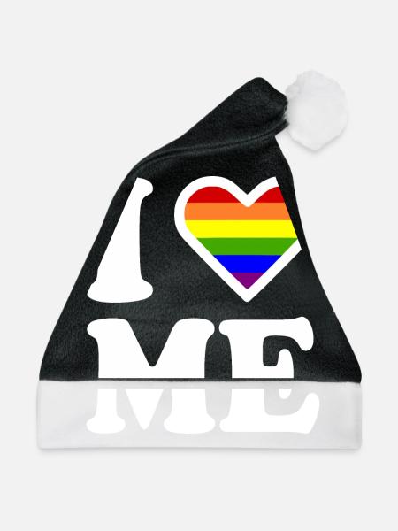 I love me - Weihnachtsmütze - Schwarz/Weiß - Vorne