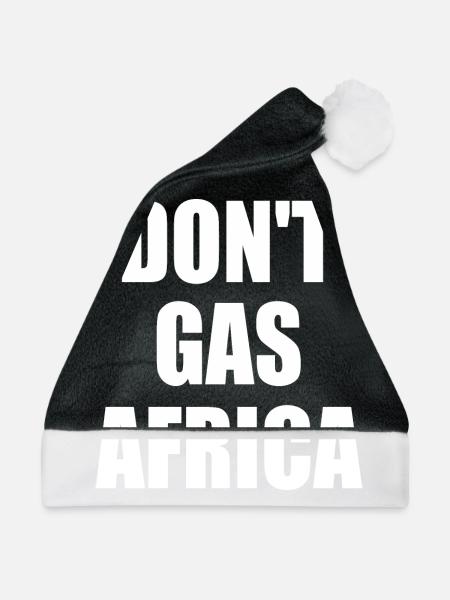 don't gas africa - Weihnachtsmütze - Schwarz/Weiß - Vorne