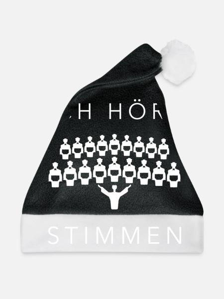 Ich Höre Stimmen Chor Dirigent - Weihnachtsmütze - Schwarz/Weiß