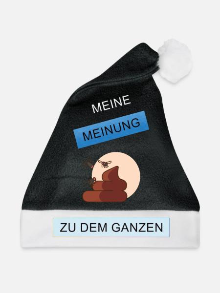Meine Meinung zu dem Ganzen - Weihnachtsmütze - Schwarz/Weiß - Vorne