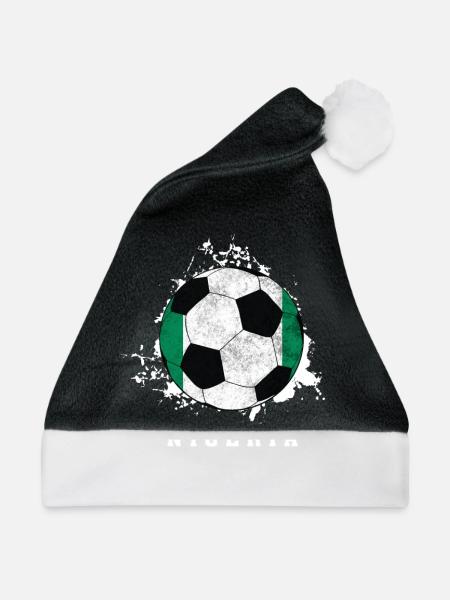 Nigeria - Fussball - Weltmeisterschaft - Weihnachtsmütze - Schwarz/Weiß - Vorne