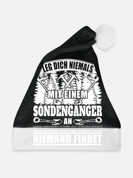 Sondengänger Sondel Shirt - Weihnachtsmütze - Schwarz/Weiß