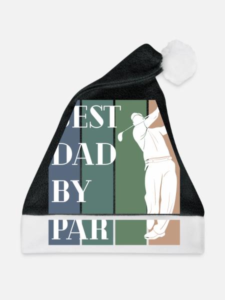 Golf Golfer Putter Golfschläger Geschenk - Weihnachtsmütze - Schwarz/Weiß