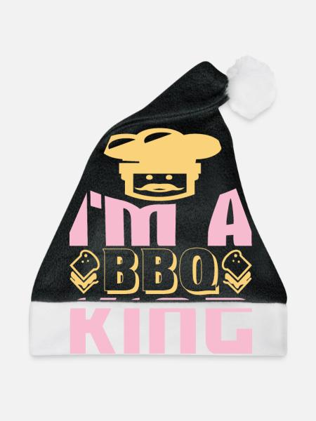 ICH BIN EIN BBQ-KÖNIG - Weihnachtsmütze - Schwarz/Weiß