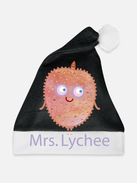 Mrs. Lychee - Weihnachtsmütze - Schwarz/Weiß
