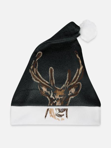 Ich liebe Hirsche Outfit - Weihnachtsmütze - Schwarz/Weiß