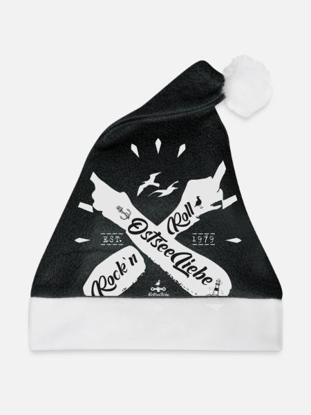 Ostseeliebe RocknRoll - Weihnachtsmütze - Schwarz/Weiß - Vorne