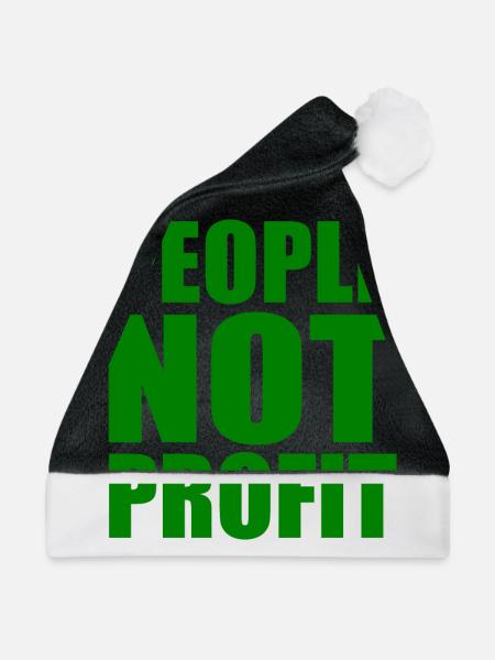 People not profit - Weihnachtsmütze - Schwarz/Weiß
