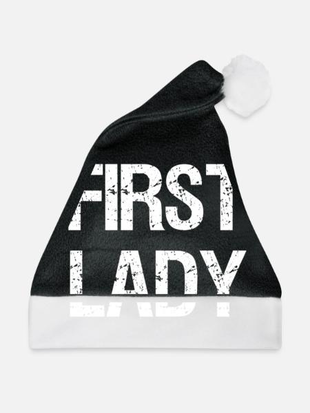 FIRST LADY Vintage Distressed Retro - Weihnachtsmütze - Schwarz/Weiß