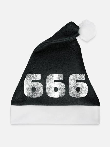 666 - Weihnachtsmütze - Schwarz/Weiß