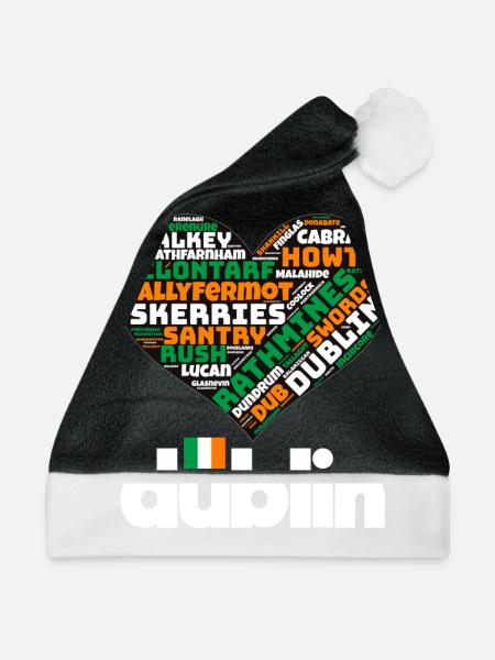 Dublin - Weihnachtsmütze - Schwarz/Weiß - Vorne