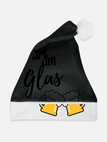 Hart am Glas - Weihnachtsmütze - Schwarz/Weiß