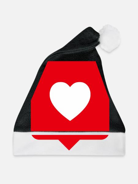 GEFÄLLT MIR – Herz Liebe - Weihnachtsmütze - Schwarz/Weiß
