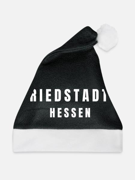 Riedstadt Hessen - Weihnachtsmütze - Schwarz/Weiß
