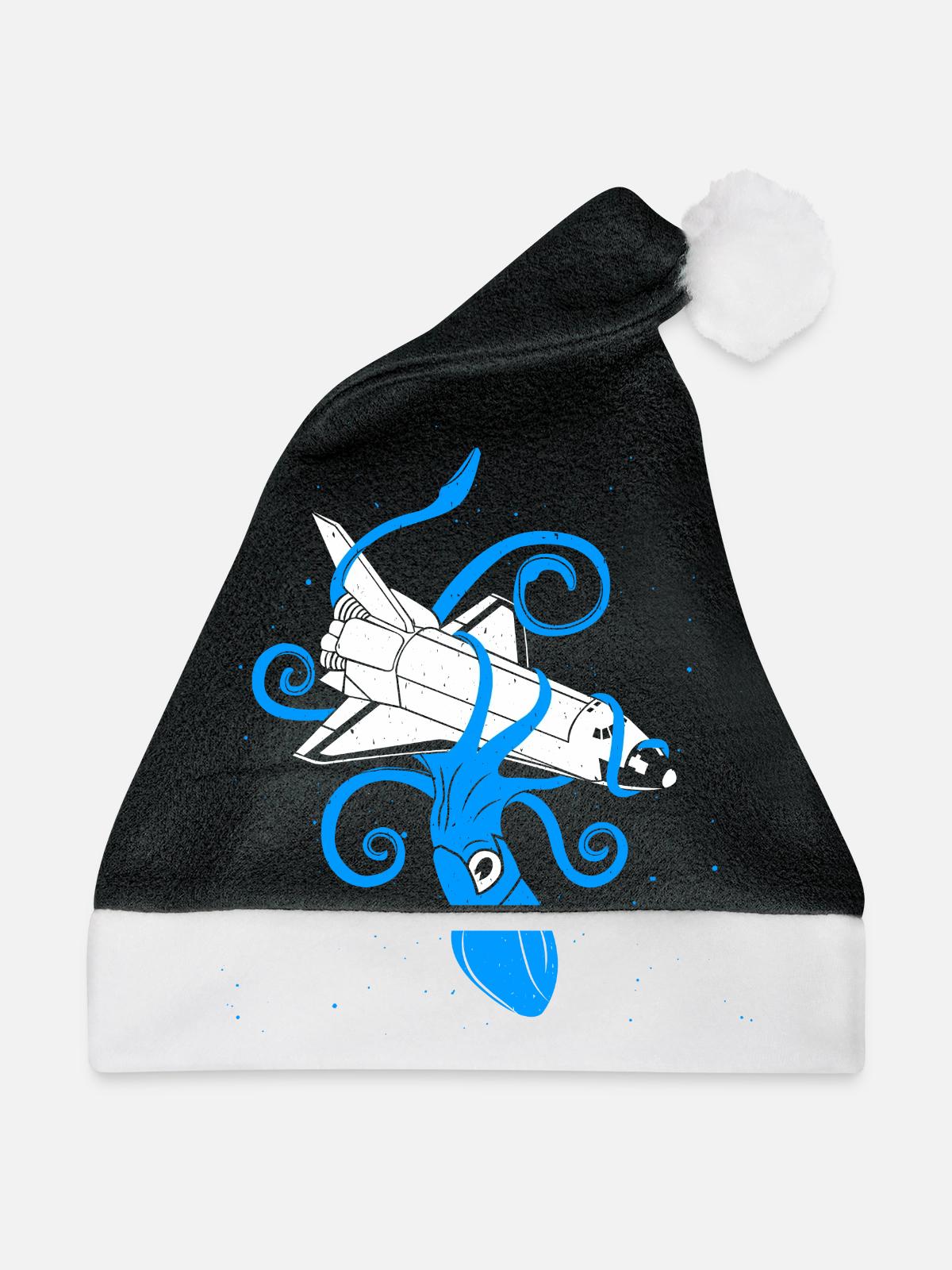 Squid vs Space Shuttle - Weihnachtsmütze - Schwarz/Weiß - Vorne