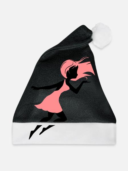 Girly - Weihnachtsmütze - Schwarz/Weiß