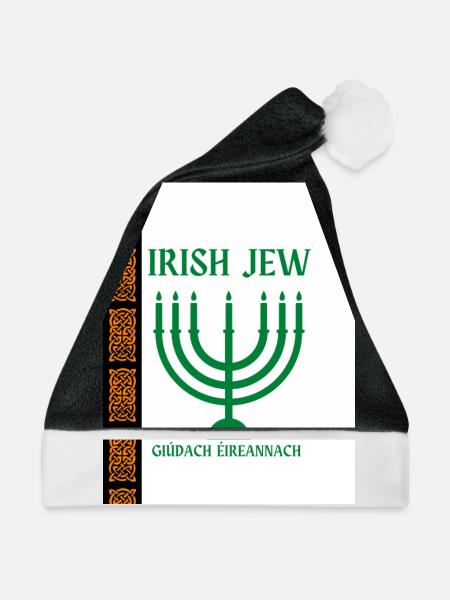 Irischer Jude - Weihnachtsmütze - Schwarz/Weiß - Vorne