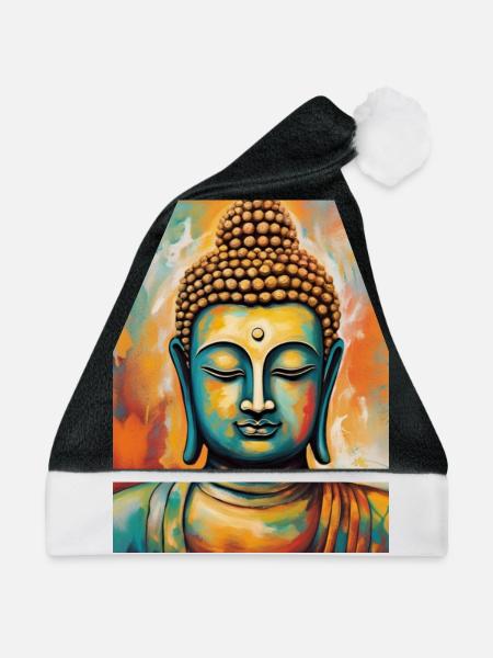 Buddha - Weihnachtsmütze - Schwarz/Weiß