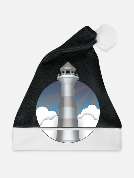 Leuchtturm - Weihnachtsmütze - Schwarz/Weiß