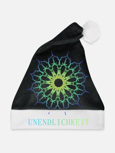 Unendlichkeit - Weihnachtsmütze - Schwarz/Weiß - Vorne