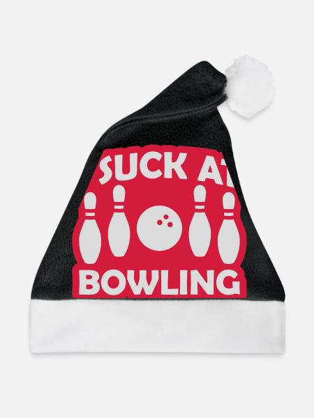 I suck at bowling - Weihnachtsmütze - Schwarz/Weiß