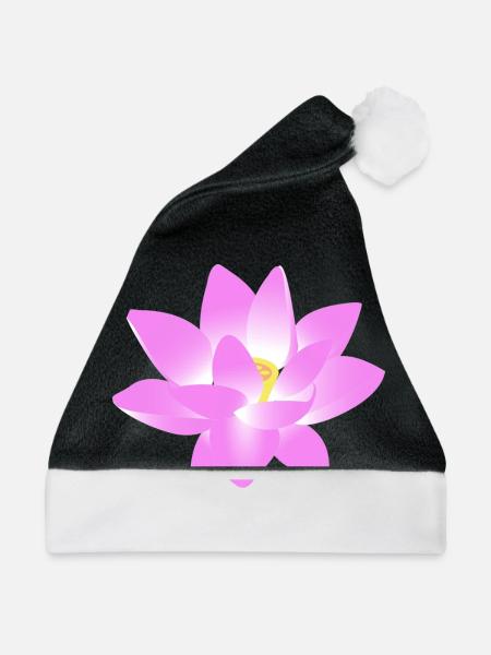 Blume Lotus - Weihnachtsmütze - Schwarz/Weiß