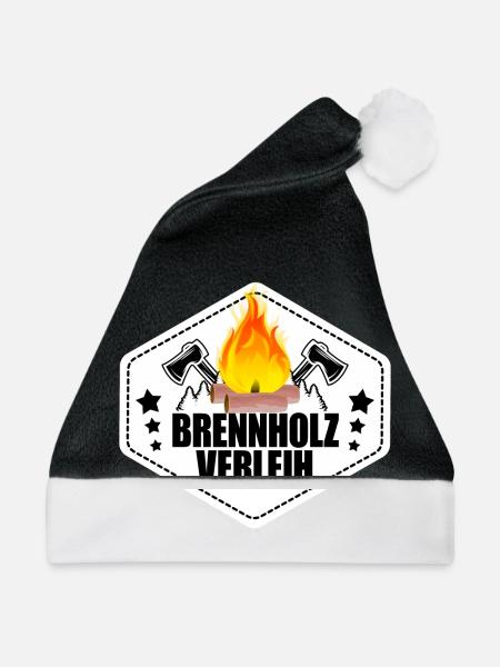 Brennholz Verleih - Weihnachtsmütze - Schwarz/Weiß - Vorne