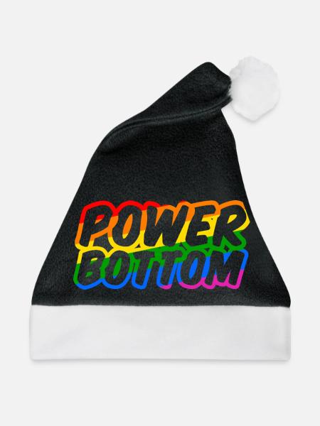 Power Bottom Shirt - Weihnachtsmütze - Schwarz/Weiß