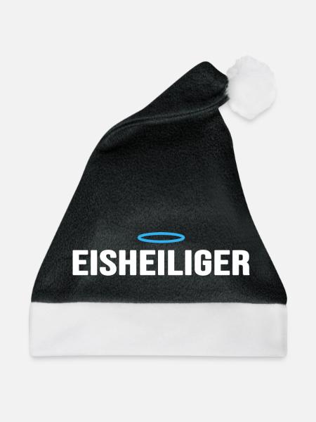 Eisbader Eisheiliger im Eisbad Winterbaden - Weihnachtsmütze - Schwarz/Weiß