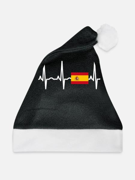 EKG heartbeat SPANIEN - Weihnachtsmütze - Schwarz/Weiß