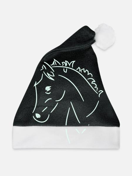 Pferdekopf - Weihnachtsmütze - Schwarz/Weiß