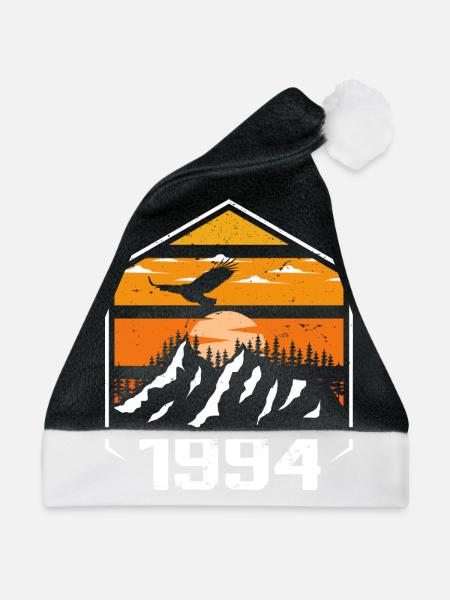 Jubiläum 1994 Jahrgang 1994 Baujahr 1994 - Weihnachtsmütze - Schwarz/Weiß - Vorne
