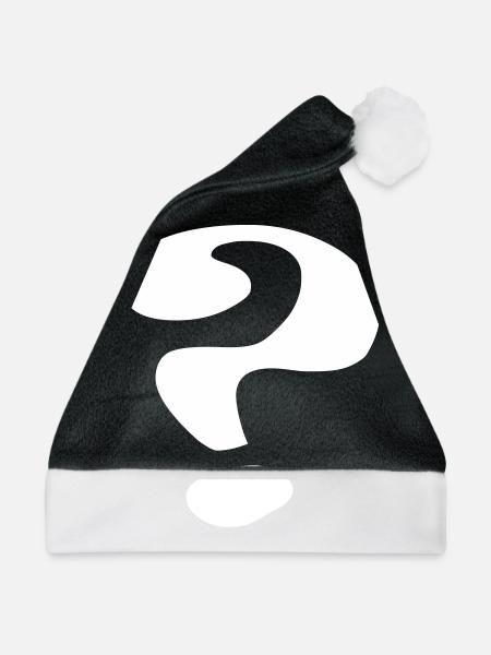 questionmark / Fragezeichen / point - Weihnachtsmütze - Schwarz/Weiß