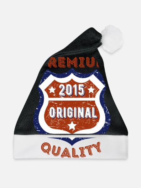 Premium-Qualität 2015 - Weihnachtsmütze - Schwarz/Weiß