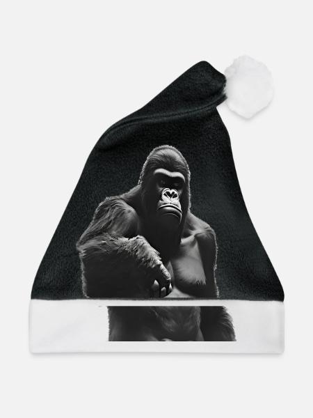 König des Dschungels - Gorilla - Weihnachtsmütze - Schwarz/Weiß