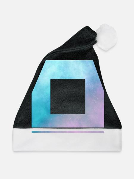 Space Viereck Cut - Weihnachtsmütze - Schwarz/Weiß - Vorne