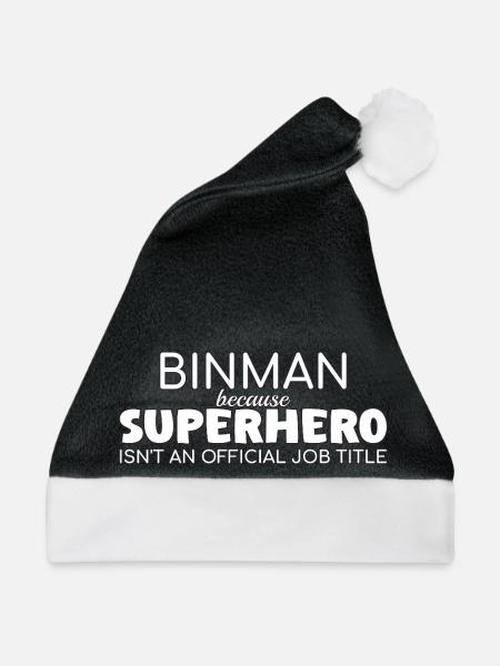 Binman Superhero - Weihnachtsmütze - Schwarz/Weiß