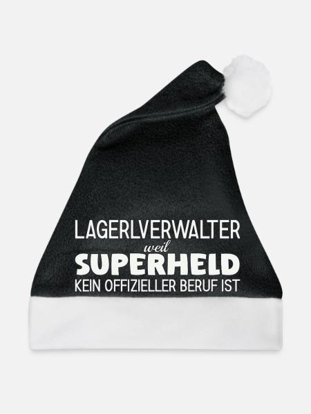 Lagerverwalter Superheld - Weihnachtsmütze - Schwarz/Weiß