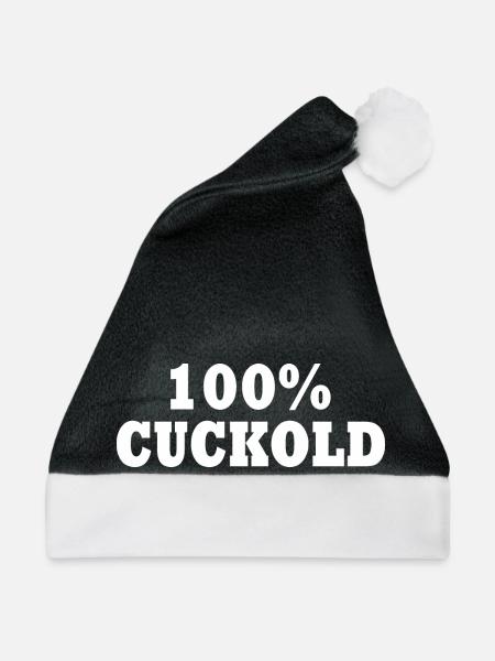 cuckold - Weihnachtsmütze - Schwarz/Weiß - Vorne