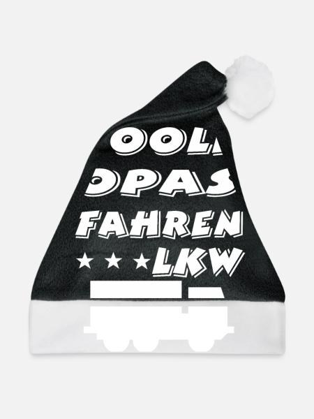 LKW - Weihnachtsmütze - Schwarz/Weiß - Vorne