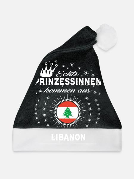 Heimat Prinzessinnen kommen LIBANON - Weihnachtsmütze - Schwarz/Weiß