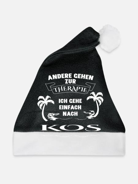 KOS Therapie Geschenk Urlaub - Weihnachtsmütze - Schwarz/Weiß