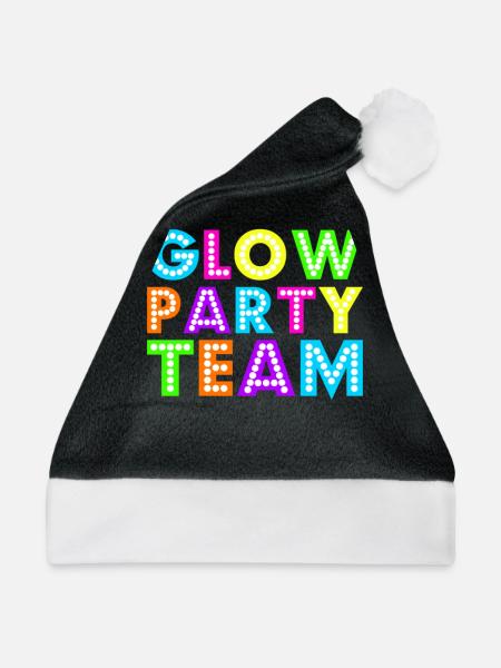Glow Party Team - Weihnachtsmütze - Schwarz/Weiß