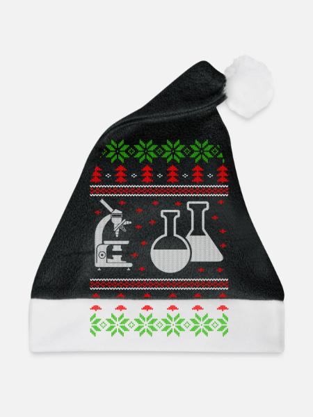 chemistry experiment ugly christmas jumper - Weihnachtsmütze - Schwarz/Weiß - Vorne
