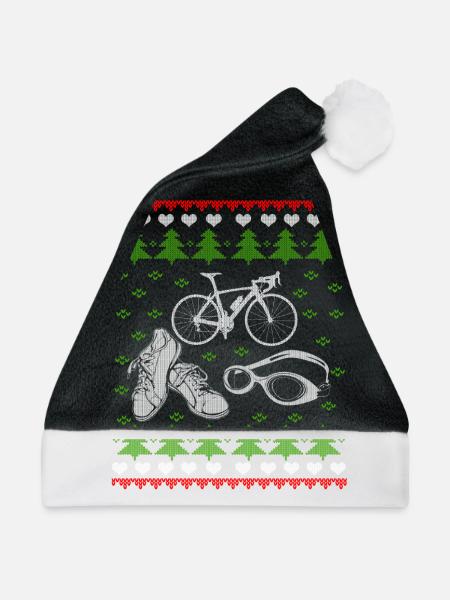 Triathlon Ugly Christmas Jumper Triathlete - Weihnachtsmütze - Schwarz/Weiß